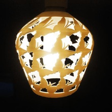 kelebek lamba gölge ev hayvan deco dekorasyon ışık ampul 3d print model - Mito3D