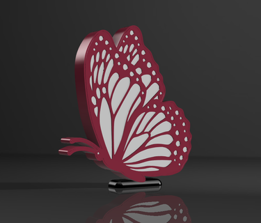 papillon lampe v1 insecte vol oiseau fleur cadre Nom brillant leds Maewenn éclairage signe 3d print model - Mito3D