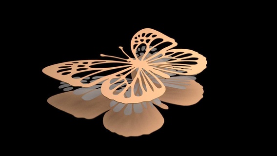borboleta conduziu caixa acessório luminária leds decoração luzes 3d print model - Mito3D