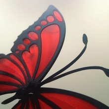 mariposa móvil alas juego ala transparente juguetes animal decoración 3d print model - Mito3D