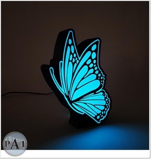 borboleta luz luminária criança fofa 3d ambiente infância acolhedor calma zen 3d print model - Mito3D