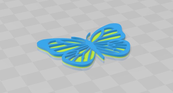 mariposa paleta pintura dibujo 3d print model - Mito3D