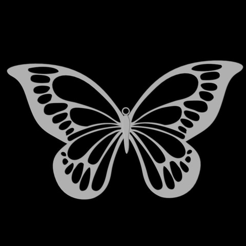 mariposa colgante la joyería esbirro 3D print model - Mito3D