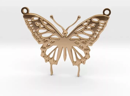butterfly pendant papillon volvoreta 3d print model - Mito3D