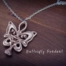 butterfly pendant jewelry pendantnecklace freedom change knot wing insect design art 3d print model - Mito3D