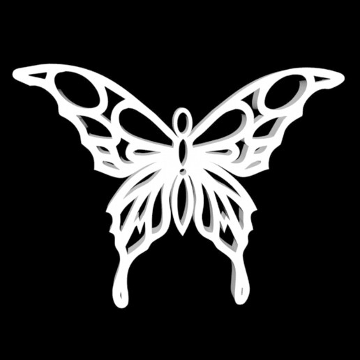butterfly pendant jewelry during 3D print model - Mito3D