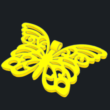 farfalla pendente 2 gioielleria gioiello 3d print model - Mito3D