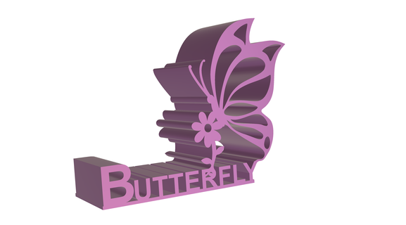 butterfly phone stand - instant download supports needed holder iphone samsung 3d print model - Mito3D