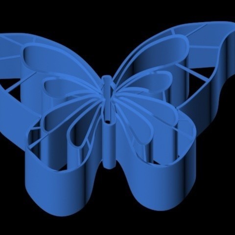 la mariposa de pieza corte gadget en pastelería punzón cookie shortbread 3D print model - Mito3D