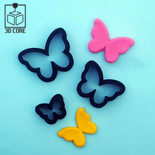 butterfly polymer clay cookie cutter 3d print model - Mito3D