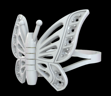 kelebek yüzük ruhani güzellik dönüşüm canlı kanatlar sembolizm değişiklik doğa zarafet 3d print model - Mito3D