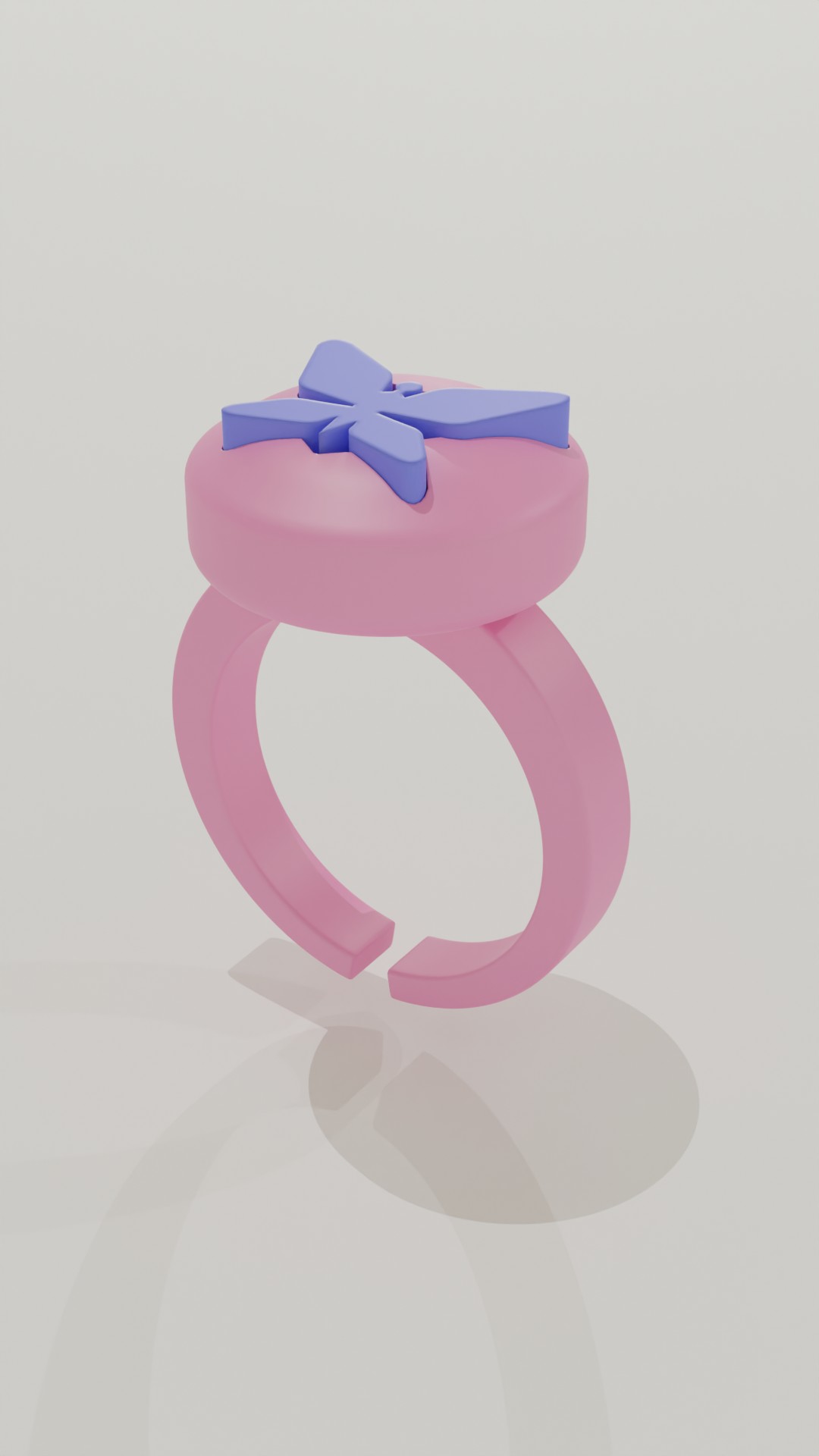 butterfly ring toy 3D print model - Mito3D