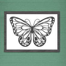 butterfly silhouette wall decoration nature deco 3d print model - Mito3D