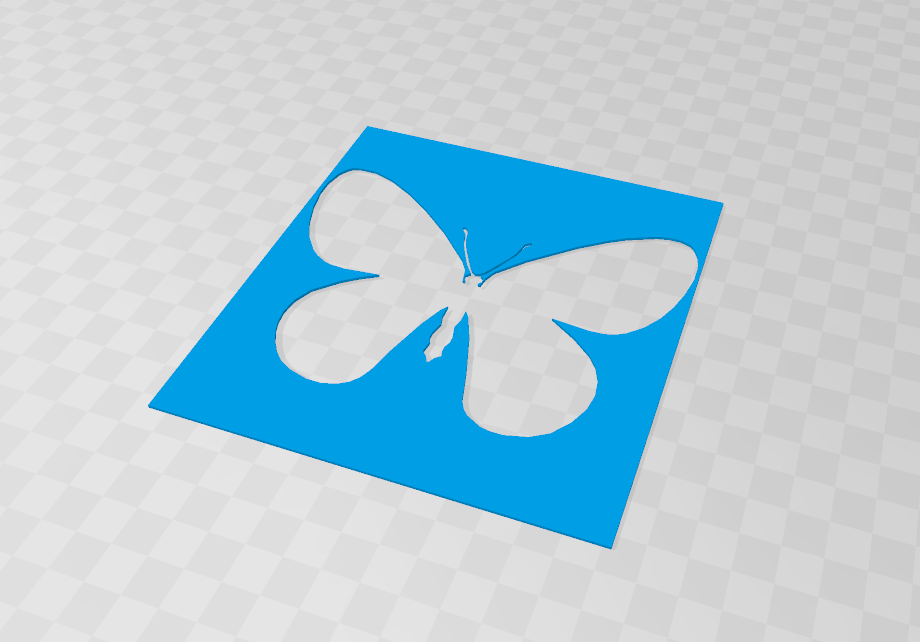papillon pochoir décoration Accueil maison mur voiture moto bricoloup 3d 3D print model - Mito3D