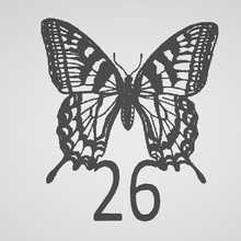 mariposa etiqueta engomada art pegatina la 3d print model - Mito3D