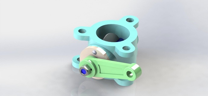 butterfly valve design 3d modelling render 3d print model - Mito3D