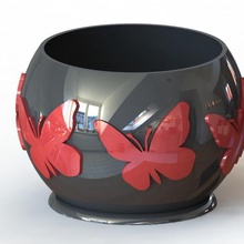 butterfly vaso casa farfalla di base papillon 3d print model - Mito3D