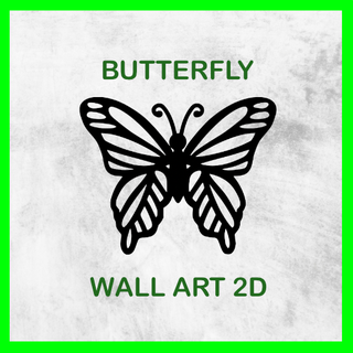 butterfly wall art 2d 05 insect wallart bed room bedroom cool nice 3d print model - Mito3D