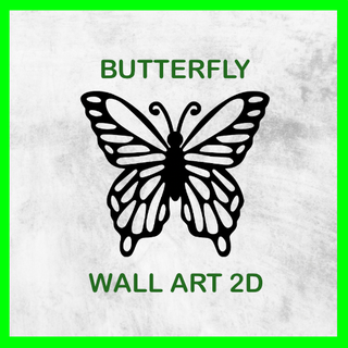 butterfly wall art 2d 06 insect wallart bed room bedroom cool nice 3d print model - Mito3D