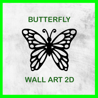 butterfly wall art 2d 07 insect wallart bed room bedroom cool nice 3d print model - Mito3D