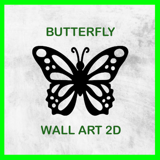 butterfly wall art 2d 08 insect wallart bed room bedroom cool nice 3d print model - Mito3D