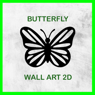 butterfly wall art 2d 09 insect wallart bed room bedroom cool nice 3d print model - Mito3D