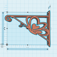 Schmetterlings-Wand-Halterung Kunst hanger frei stl wunderbar Schmetterling Regal Unterstützung Halter Wand Halterung design 3d print model - Mito3D