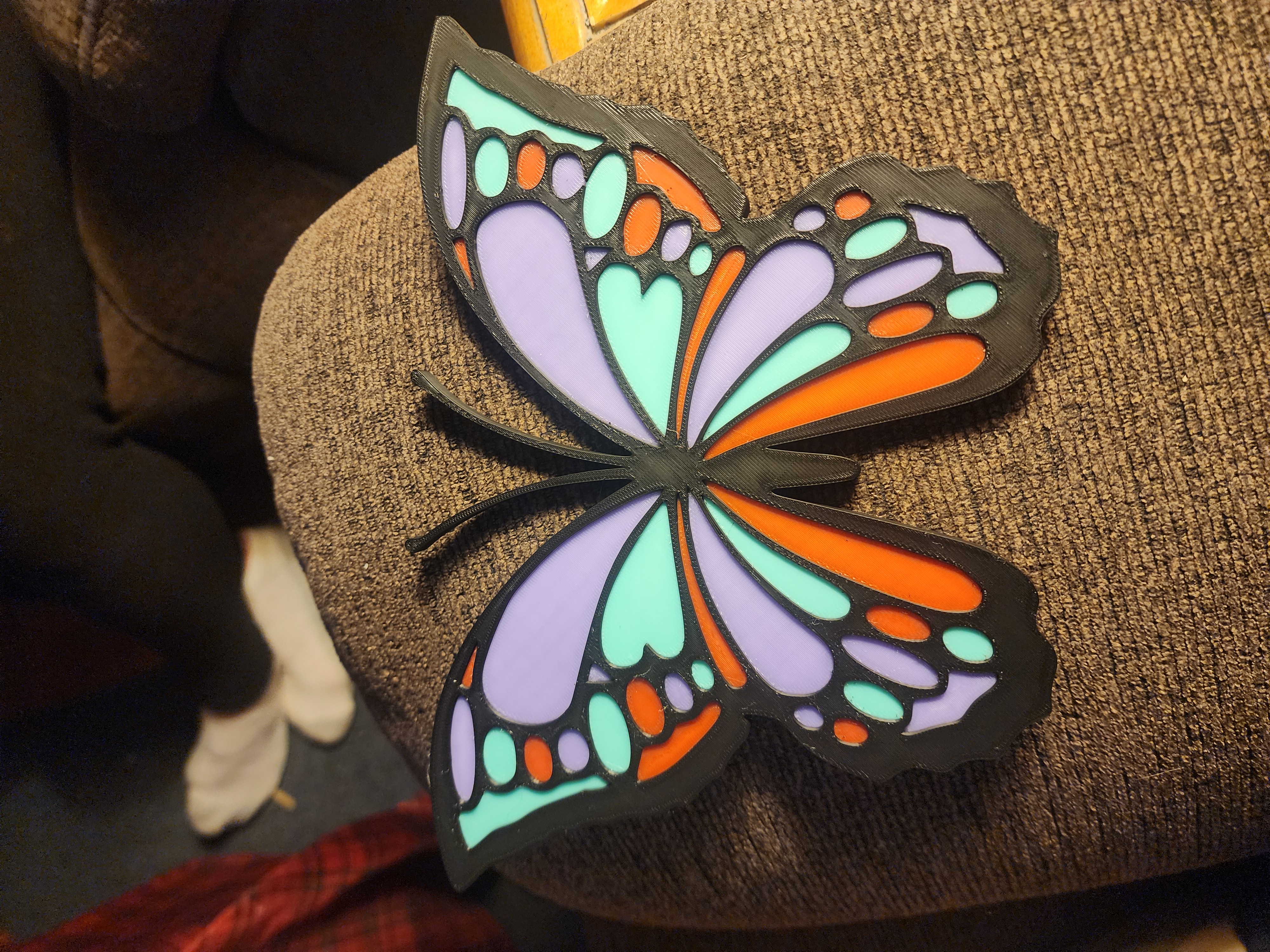 butterfly wall decor home art multi color 3D print model - Mito3D