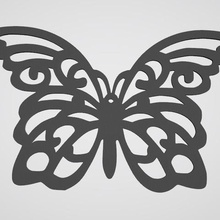 Schmetterlings-Wand-Dekoration 2 home Aufkleber Tier 3d print model - Mito3D