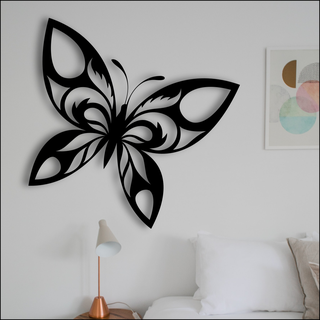 butterfly wall decoration table nature flowers 3d print model - Mito3D