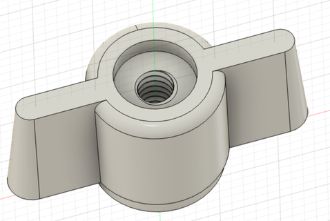 butterfly washer m4 nut screw 3d print model - Mito3D