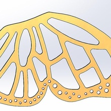 butterfly wing bird animal art laser cut dxf stl vector gadget 3d print model - Mito3D