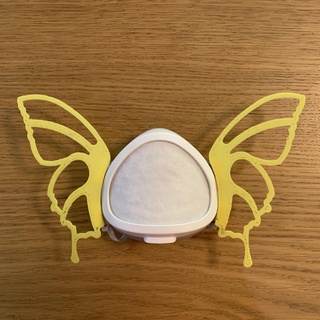 Schmetterling Flügel flo mask Maske Flomask Spaß 3d print model - Mito3D