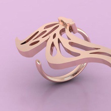 farfalla anello donna in 3d il modello di stampa gioielli anelli gioiello gemma solitaire emerald abbigliamento zaffiro bellezza moda matrimonio fidanzamento engagem stampabile argento oro diamante 3d print model - Mito3D