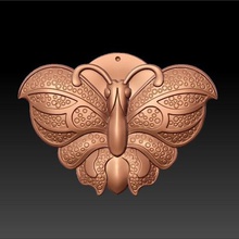 butterfly art decoration insect nature jade jewel jewelry earring bas-relief mold model 3d cnc sculpture decorative artistic cartoon natural 3d print model - Mito3D