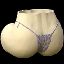 buttock pot panty 2 butt planter pot key storage entry flower plant panty 3d print model - Mito3D