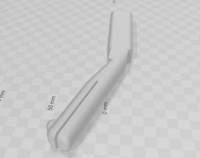 buttock wiper handle 3d print model - Mito3D