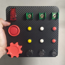 button box - sim racing game fanatec logitech flyer steering wheel f1 simulation cars careers panel 3d print model - Mito3D