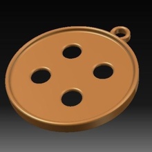 botón de aretes joyería 3d print model - Mito3D