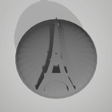 botón de la torre eiffel parís moda el 3d print model - Mito3D