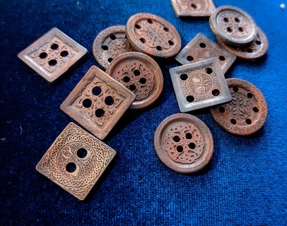 düğmeler İskandinav stil dekor Giyim nostaljik 3d print model - Mito3D