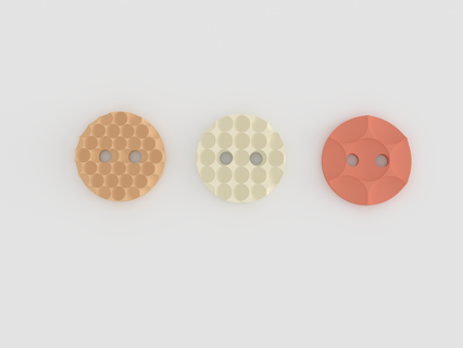 botones esférico decorativo recortes botón pequeña accesorio práctico ropa vendaje coser hilo 3d print model - Mito3D