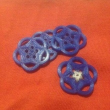 botones estrella patrón flor accesorios 3d print model - Mito3D