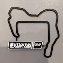 buttonwillow raceway track map nameplate wall art 3d print model - Mito3D