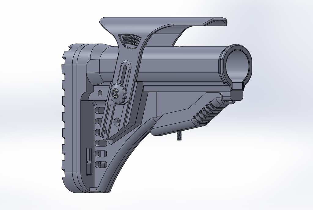 crosse ar15 pistolet air Stock tactique vr casque 3D print model - Mito3D