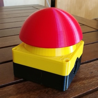 campainha vermelho botão emergência mão áspera not aus gadget legal Pare eletrônicos 3d print model - Mito3D