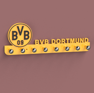 per esempio Dortmund chiave tavola ganci ruhr ruhrpott nrw Germania gancio titolare supporto catena portachiavi maglio ferro Bundesliga 3d print model - Mito3D