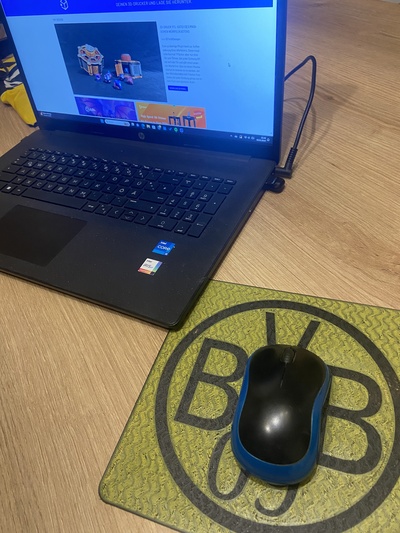 bvb mousepad dortmund computer tool pc mouse 3d print model - Mito3D