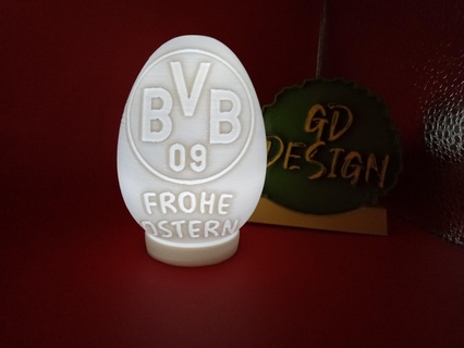 exemple football heureux ostern Pâques Oeuf remplissable bougie chauffe plat 3d print model - Mito3D