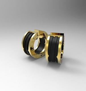 bvlari earring bracelet solitaire ring jewelry diamond jewels sapphire gold bangle characte r wedding art solitary e 3d print model - Mito3D